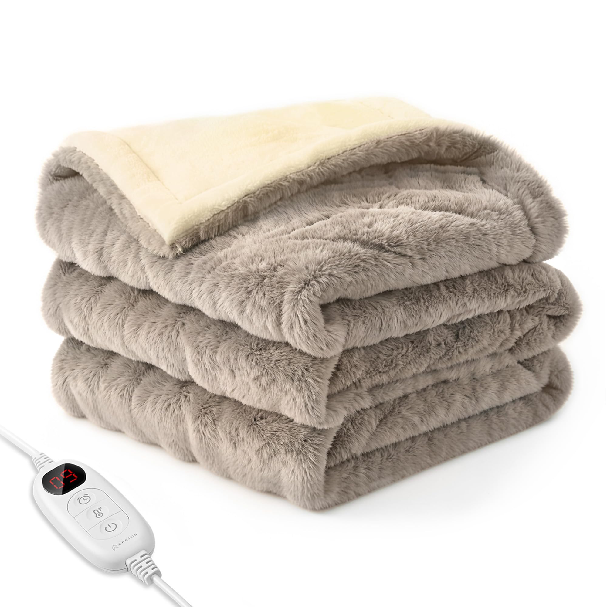 EPEIOS 電気毛布 ベージュ 9段階温度調整 Amazon.co.jp : エペイオス(Epeios) 電気毛布 敷き 掛け 188x130cm