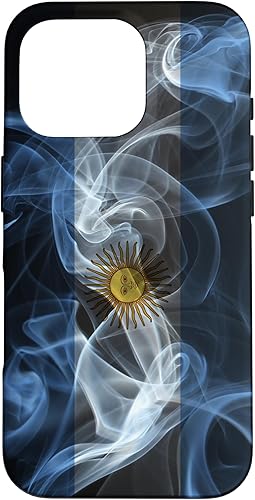 Vista 49 de iPhone 11 Smoky Argentina Flag - Funda de orgullo argentino estilo humo