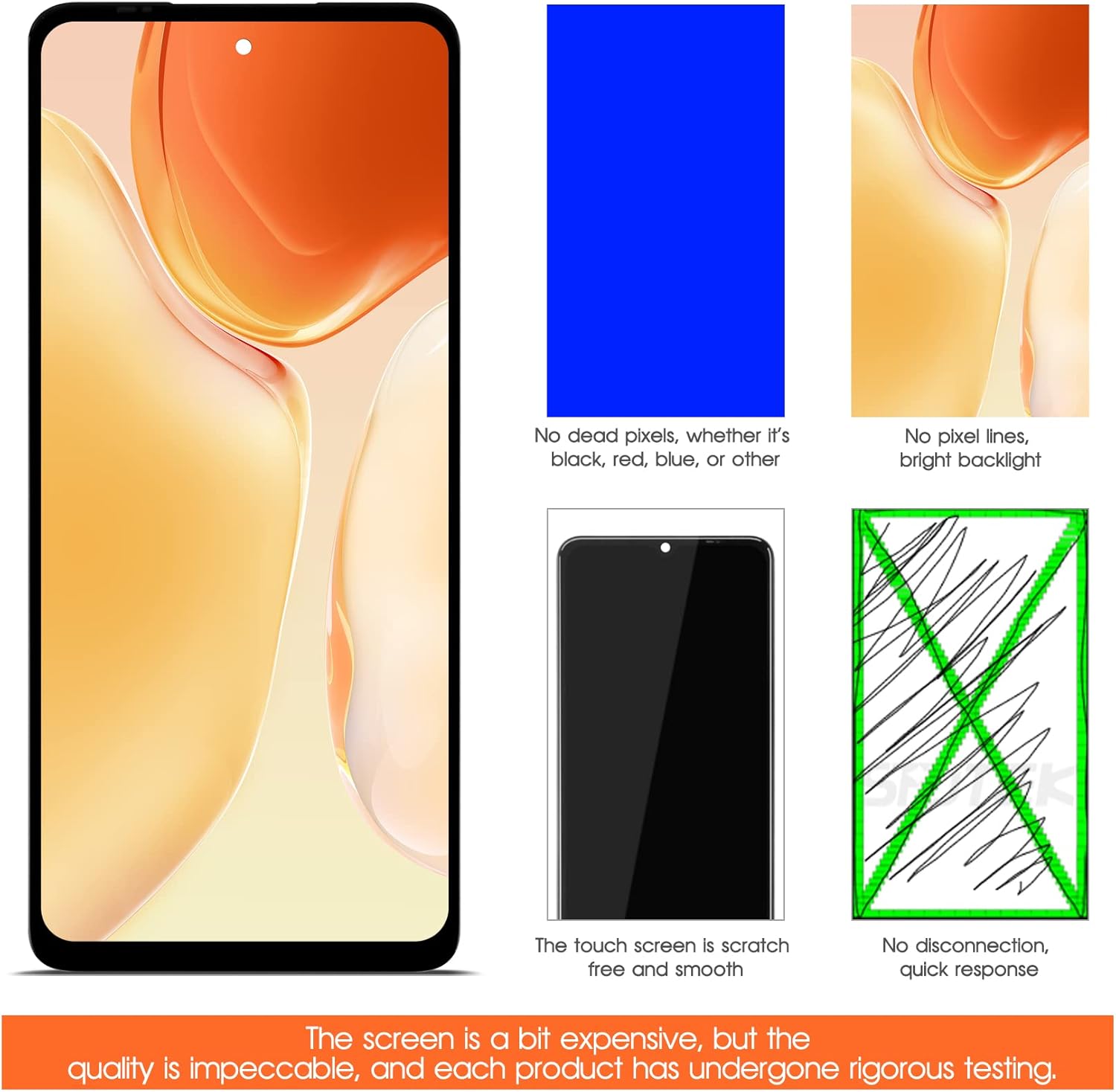Screen for Motorola Moto G Stylus 5G 2022 Screen Replacement for Moto XT2215 LCD Screen XT2215-1,XT2215-4,XT2215DL Touch Display Digitizer Assembly Repair Parts（Black