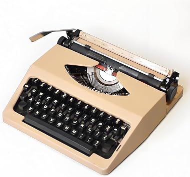 Manual Typewriter Machine for Writers - Vintage Portable Design with Ribbon Included for a Nostalgic Writing Experience