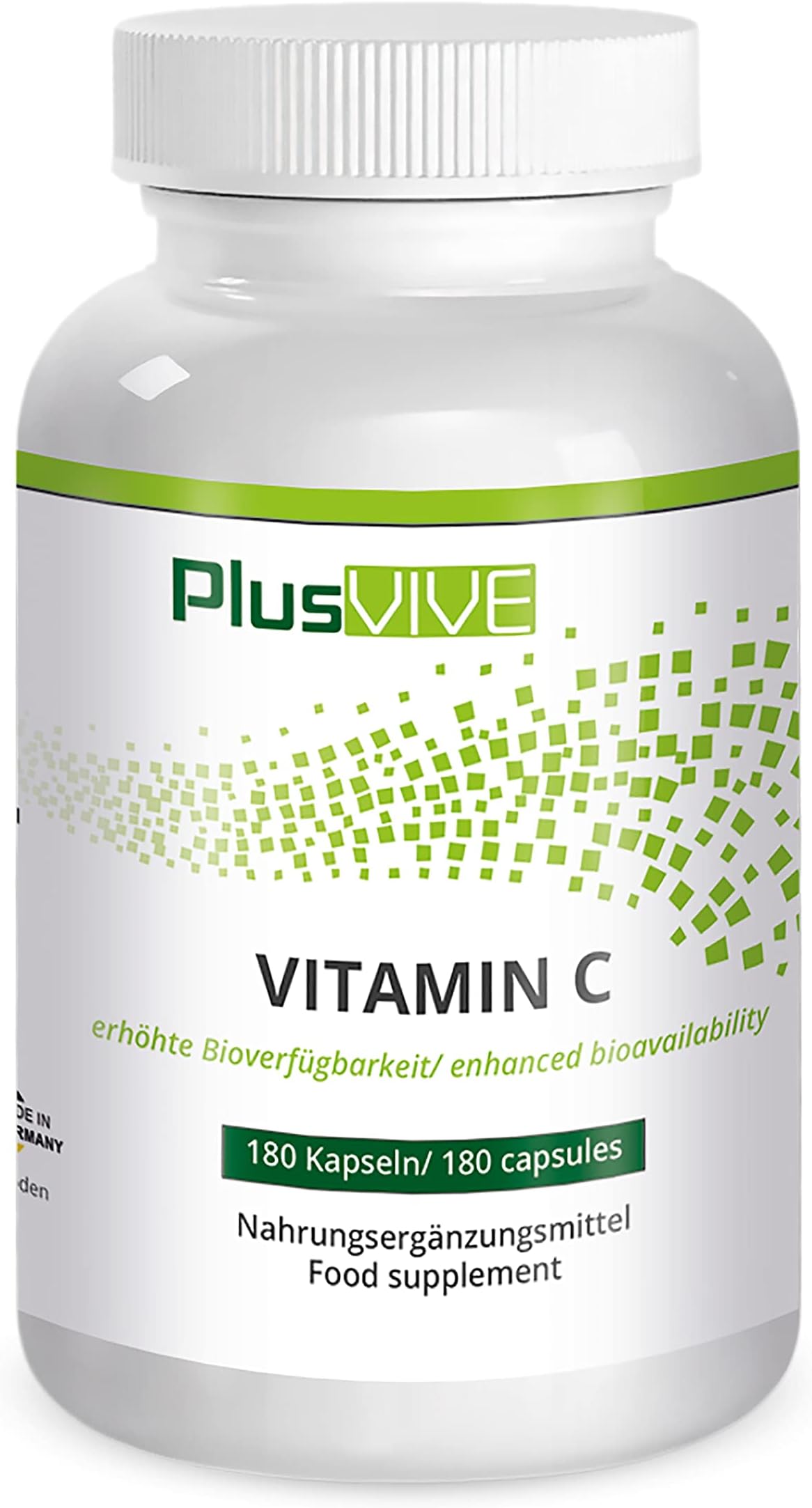 PlusviveNatural Vitamin C with Bioflavonoids and Bioavailability Matrix, 180 Capsules