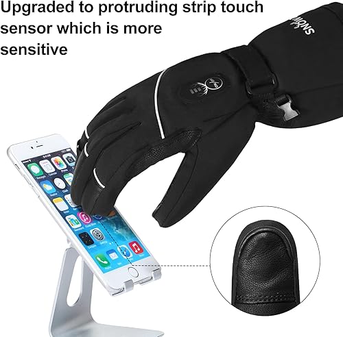 Miniatura 4 de Guantes Calefactables Mejorados para Hombres y Mujeres, Guantes Mitones Eléctricos de Batería para Esquí y Motocicleta