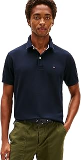 Tommy Hilfiger Men's Short Sleeve Moisture Wicking Stretch Polo Shirt with Quick Dry + UV Protection