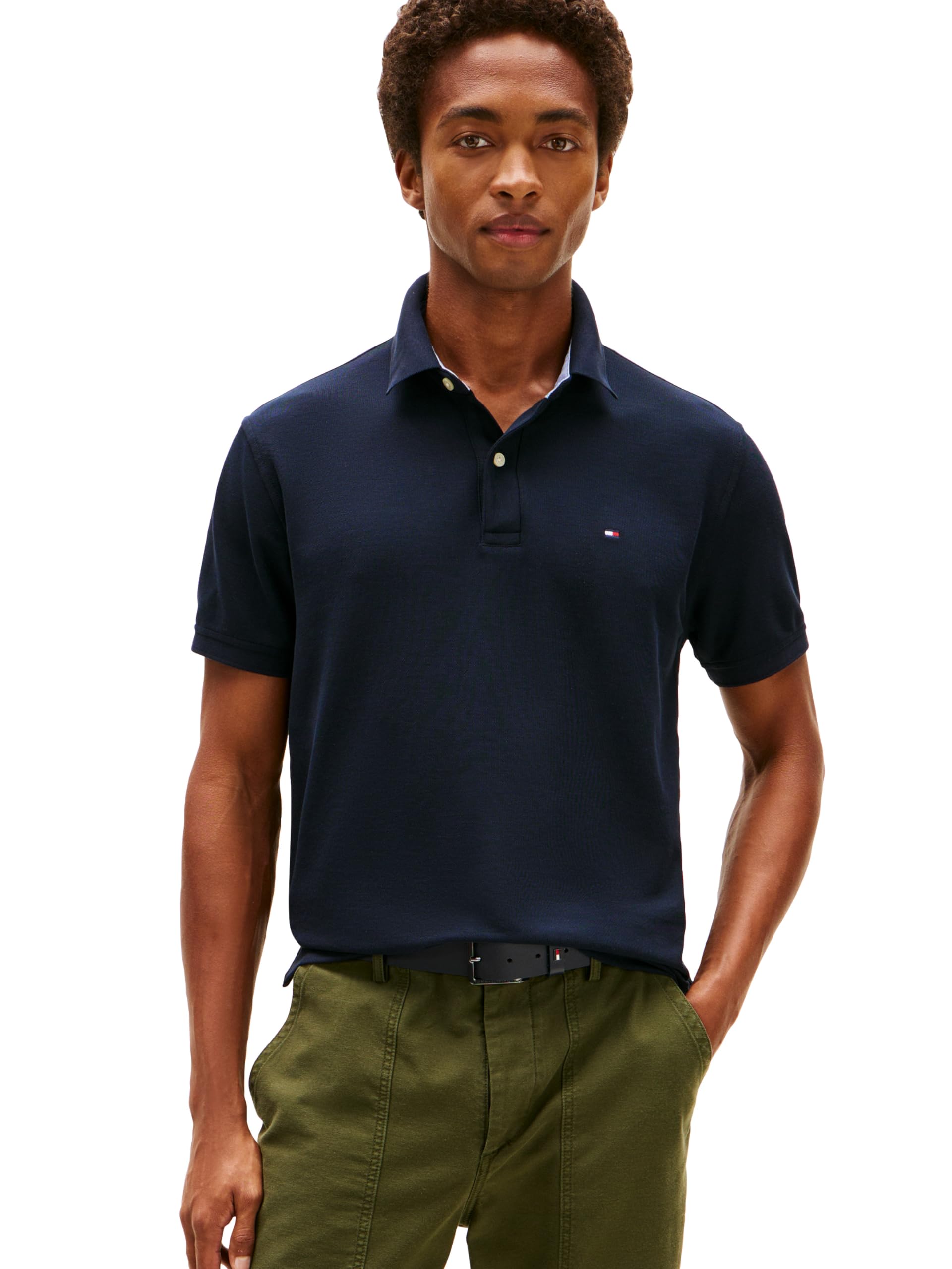 Tommy Hilfiger Men's Short Sleeve Moisture Wicking Stretch Polo Shirt