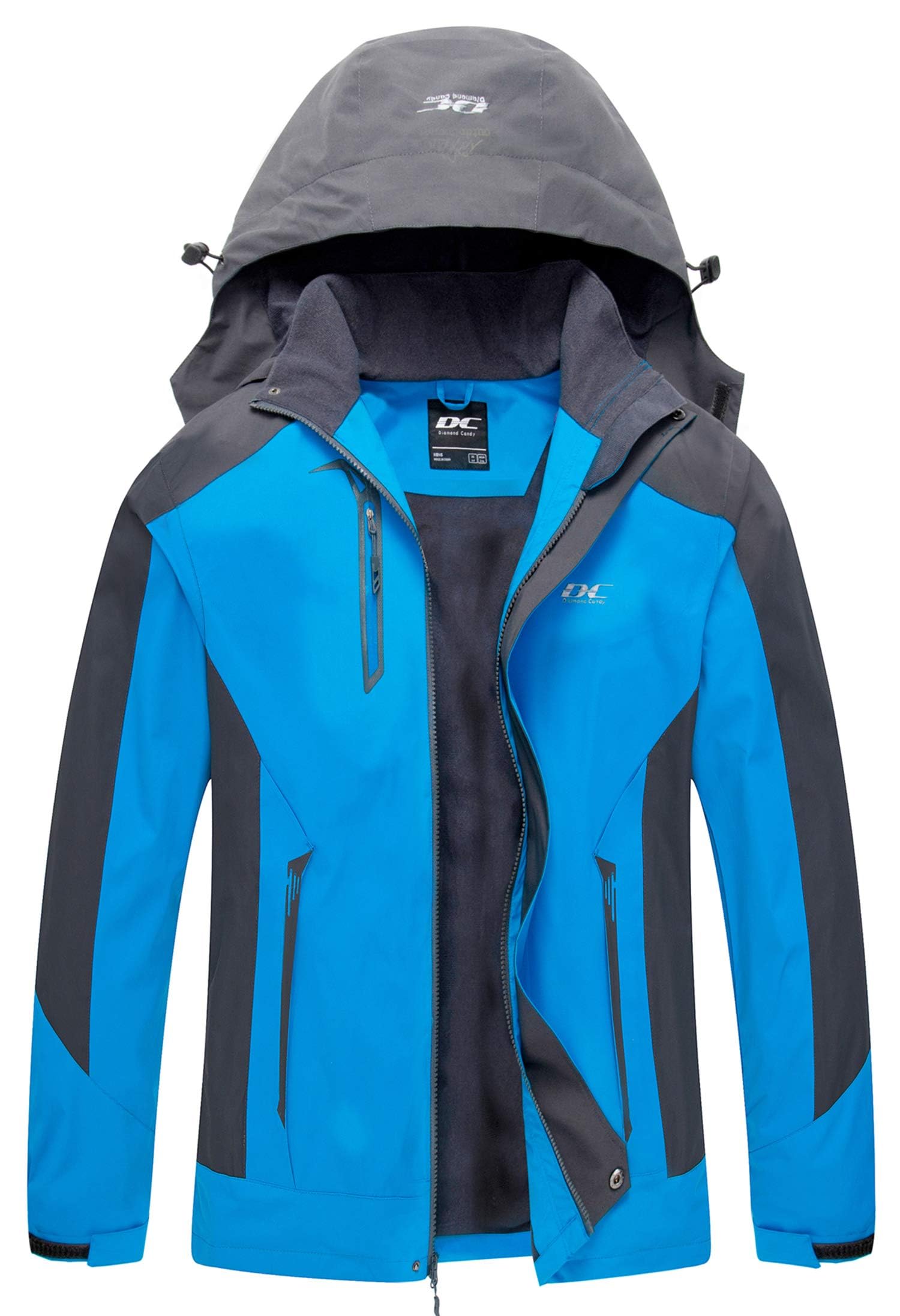 DCmount Übergangsjacke Herren Softshelljacke für Herren mit Kapuze Regenjacke Herren wasserdicht outdoor Jacken für Wandern Camping