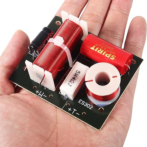 Miniatura 6 de Divisor de frecuencia de altavoz de 400 W 2 vías 2 unidades Hi-Fi Soundshelf Crossover Filtros Woofer y Tweeter (2 piezas)