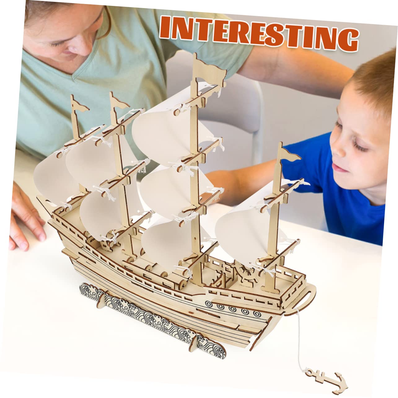 Abaodam Puzzles 3D de Madera para Adultos y Niños, 2 Sets, Diseño Realista, Manualidades Educativas para Casa y Oficina