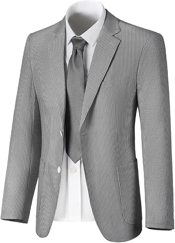 Seersucker Men Suit Jacket Slim Fit Blazer Summer Sport Coat Suits Separate | Seersucker Mens Suit Jacket Lightweight Classic Fit Casual Blazer Summer Beach Sport Coats Wedding Party Prom Tux Homecoming