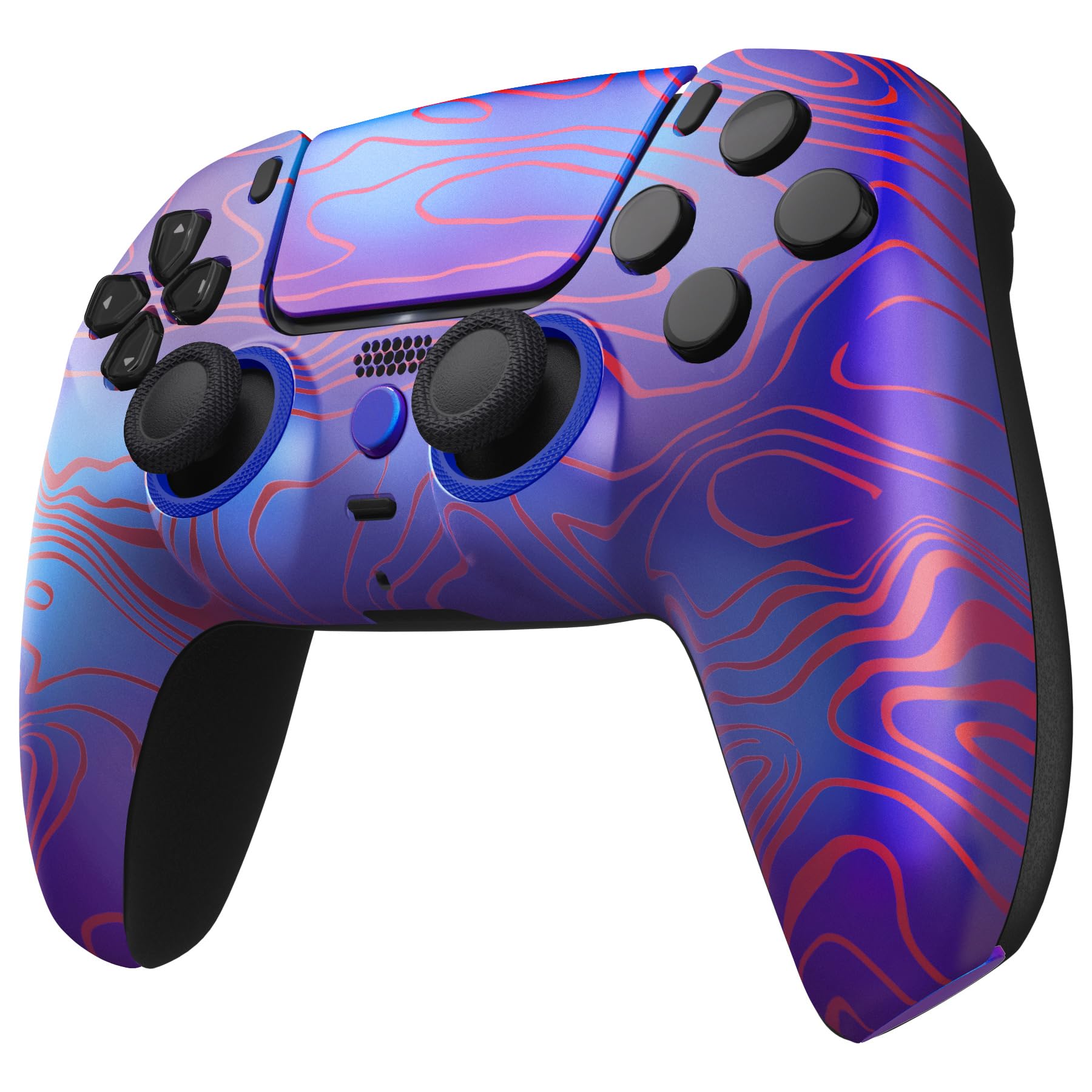 eXtremeRate Luna Cover per ps5 Controller Joystick,Shell Frontale Touchpad Ricambio,Scocca Ridisegnata&Anelli per ps5 Joypad BDM 010/020/030/040/050-Damascuscamo