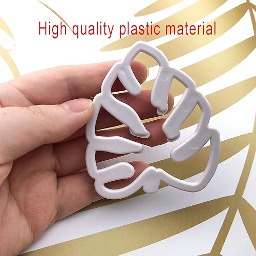 Miniatura 5 de Markeny Molde de estampado de fondant para tartas hexagonales de peonía y hojas tropicales, moldes de galletas para fondant de azúcar, molde para