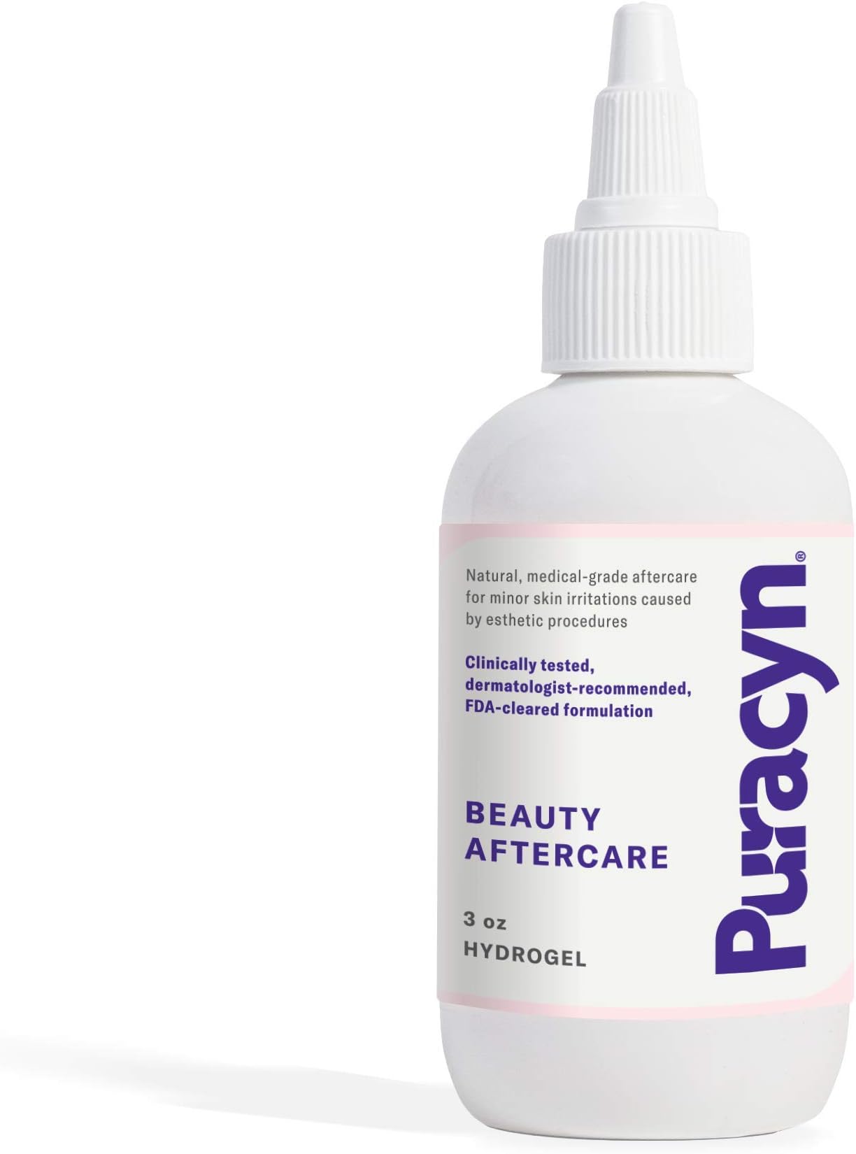 PuracynBeauty Aftercare Hydrogel - Natural, Medical-Grade Care for Minor Skin Irritations after Esthetic Treatments, 3 oz Bottle