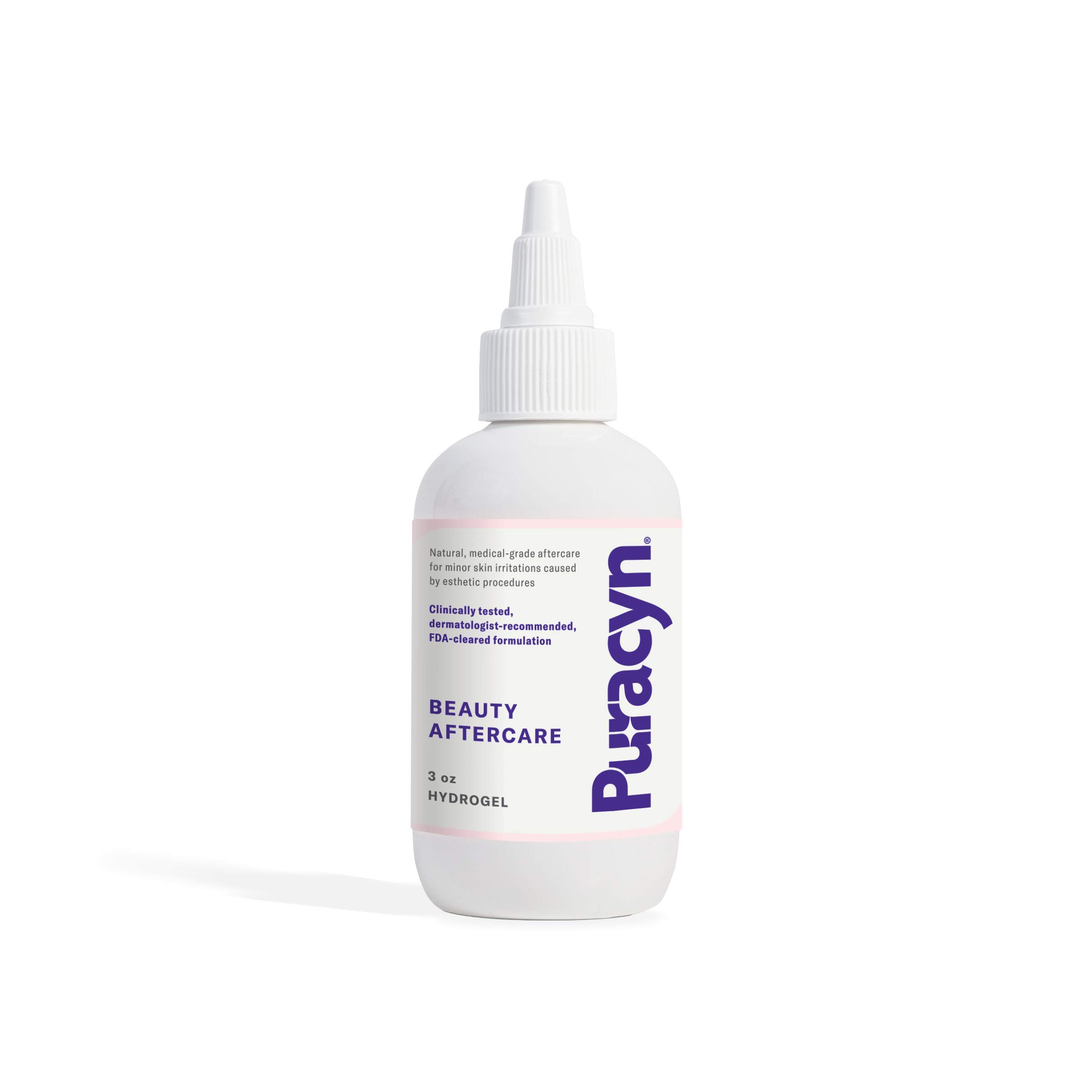 PuracynBeauty Aftercare Hydrogel - Natural, Medical-Grade Care for Minor Skin Irritations after Esthetic Treatments, 3 oz Bottle