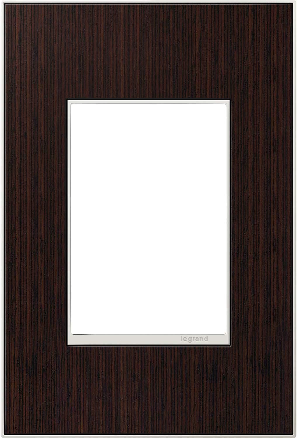 Legrand adorne Wenge Wood, 1-Gang + Wall Plate, AWM1G3WE4