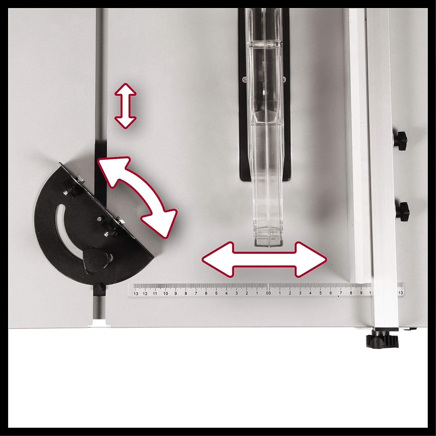 Einhell Scie circulaire sur table TC-TS 210 (max. 1200 W, Ø210 x Ø30 mm lame de scie, butée d’angle (+/- 60°), butée parallèle dotée d’un dispositif de blocage des deux côtés)