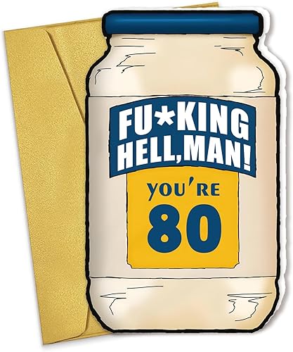 Divertidas tarjetas de cumpleaños 80 para hombres y mujeres, regalos de 80 años para marido y esposa, idea de decoración retro de cumpleaños 80 para