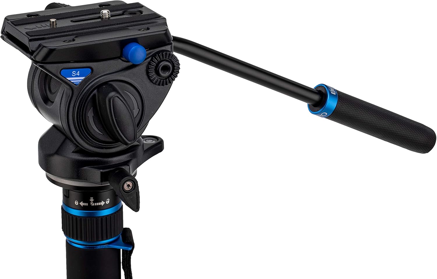 Benro Aluminium #3 MCT38AF Monopod 4 Sections 3 Leg Base Flip Lock S4 Head (MCT38AFS4)