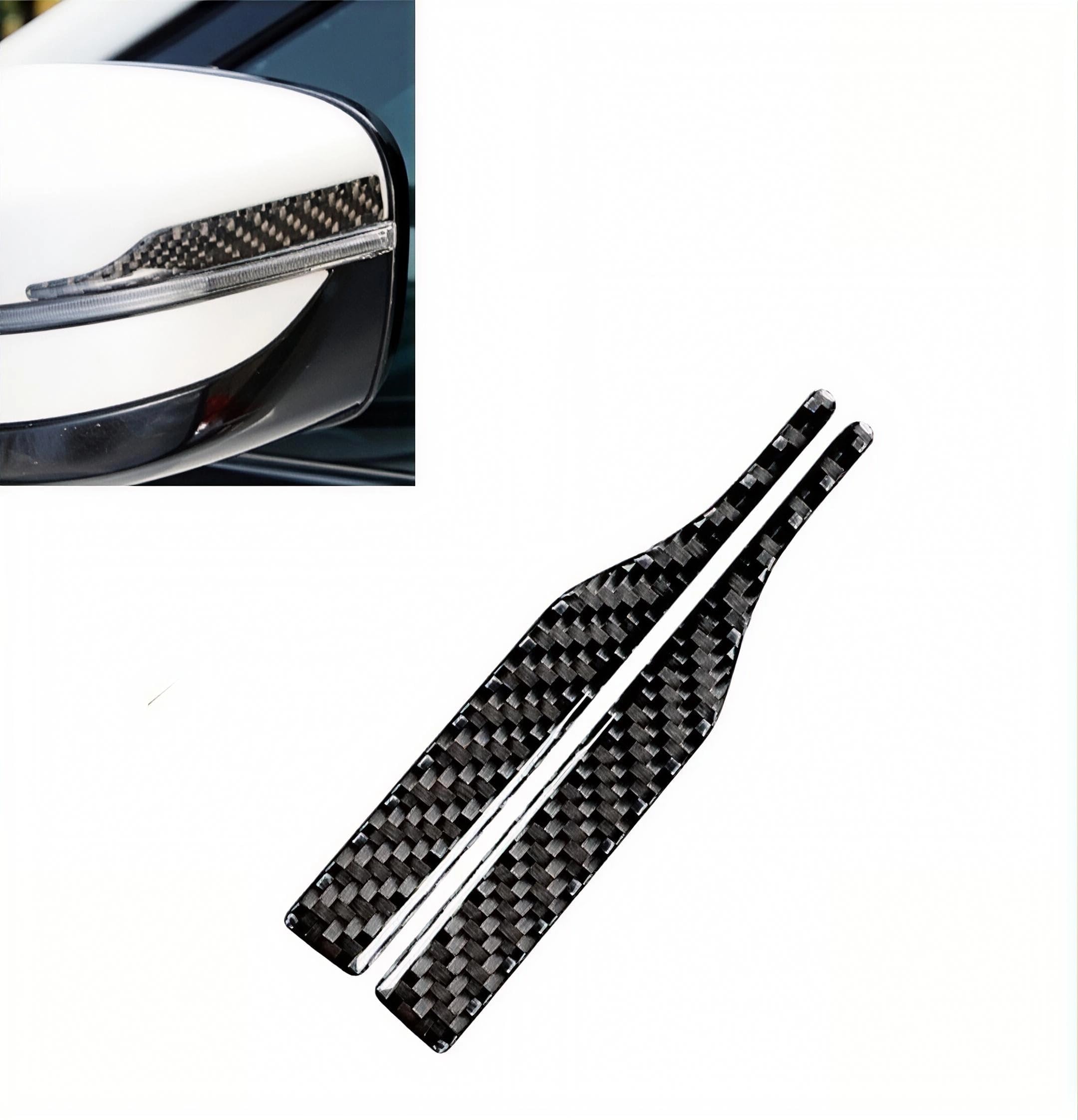 ONEMAJI 2 Pcs Wing Mirror Edge Protector for Peugeot 308 III (P51) SW 2021-2027 (5-Türer Kombi), Side Mirror Guard Anti-Scratch Collision Avoidance Car Stickers Carbon Fibre,Black