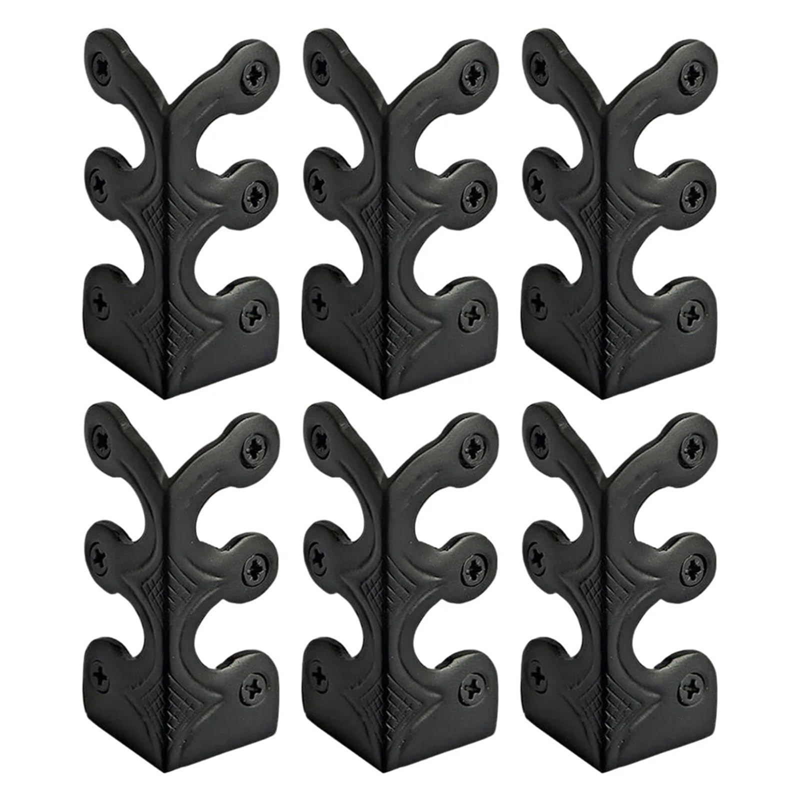 Baseboard Corner Protectors, Metal Baseboard Corner ors 6 Pcs Multicolor Iron Residential Commercial(Black)