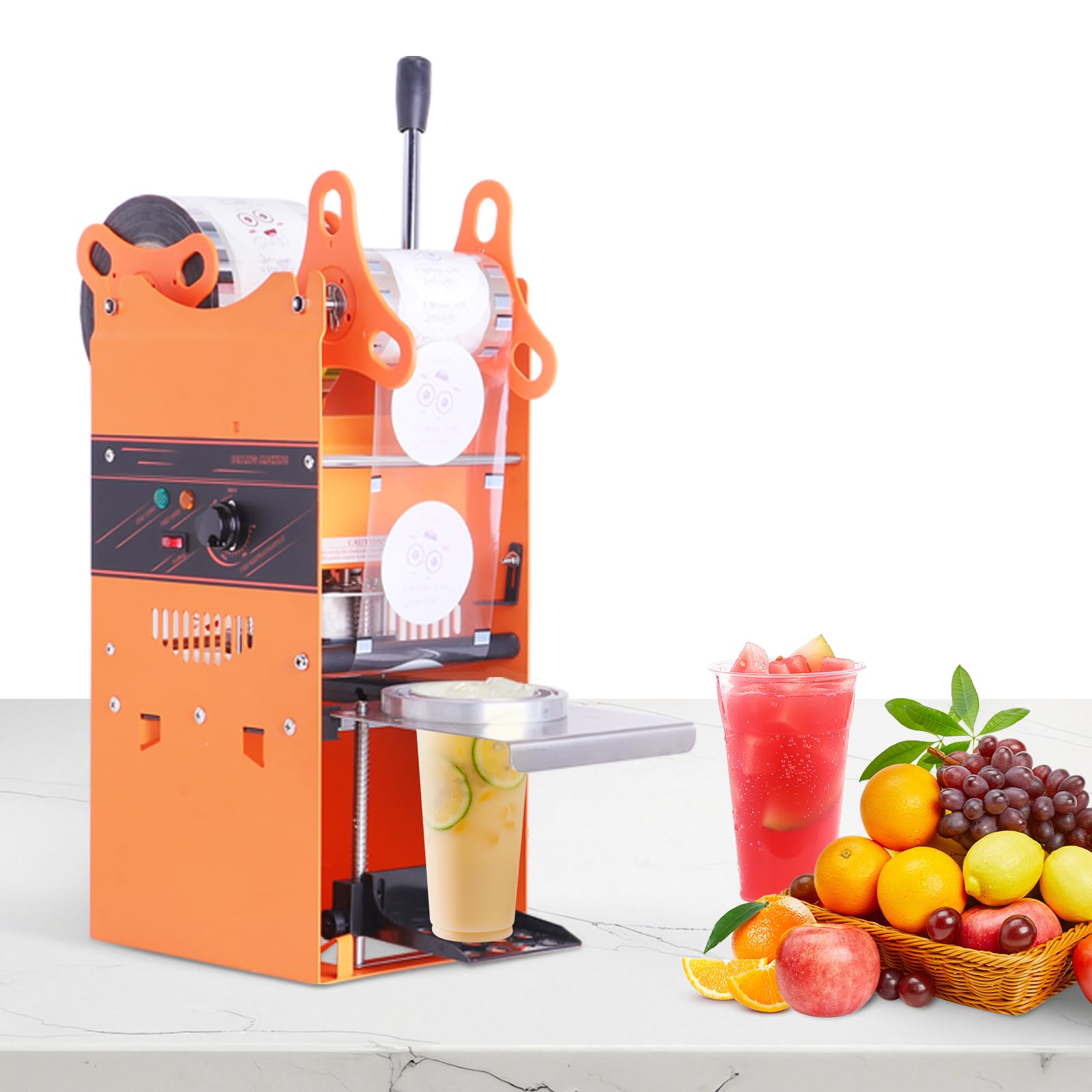 Machine à sceller manuelle pour tasses à thé bulle 90/95/70/75 mm 300-500 tasses/heure