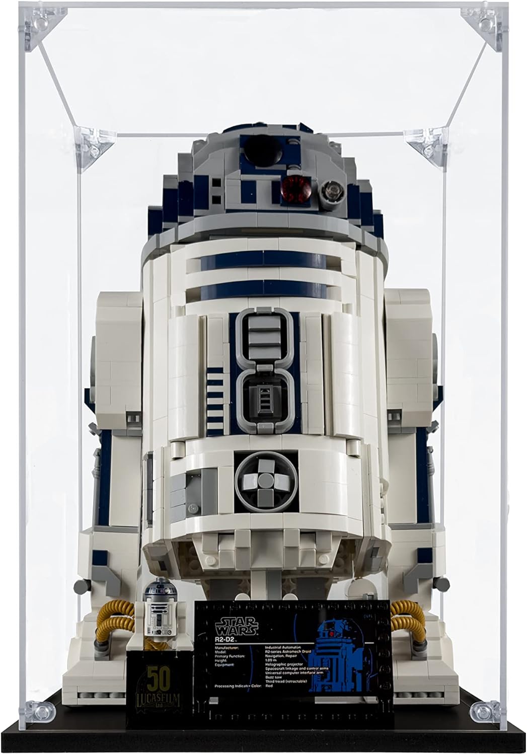 Acrylic Display Case Compatible for Lego R2-D2 #75308, Dustproof Display Case (Case Only) (Lego Sets are NOT Included)