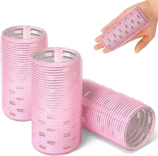 Hair Large Hair Roller For Bangs 3 Pcs Self Adhesive Hair Rollers Portable Grip Holding Styling Curlers Hairdressing Tool -(3cm*12cm) multicolor