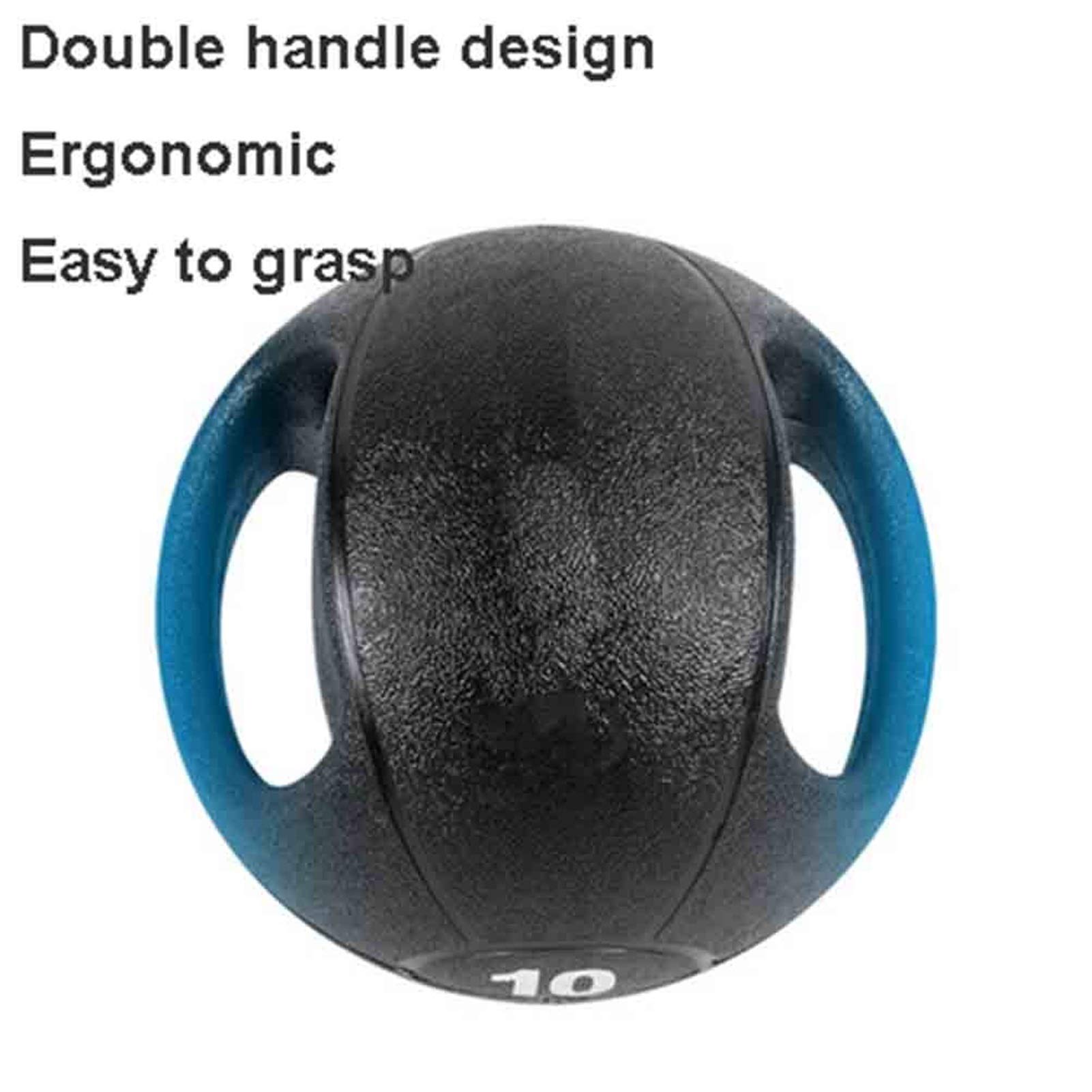 Pelota Medicinal Balón Medicinal Binaural De Goma, Entrenamiento Cruzado para Hombres Y Mujeres, Entrenamiento De Fuerza, Entrenamiento Aeróbico, Pelota De Fitness, 8 LB / 3,6 Kg