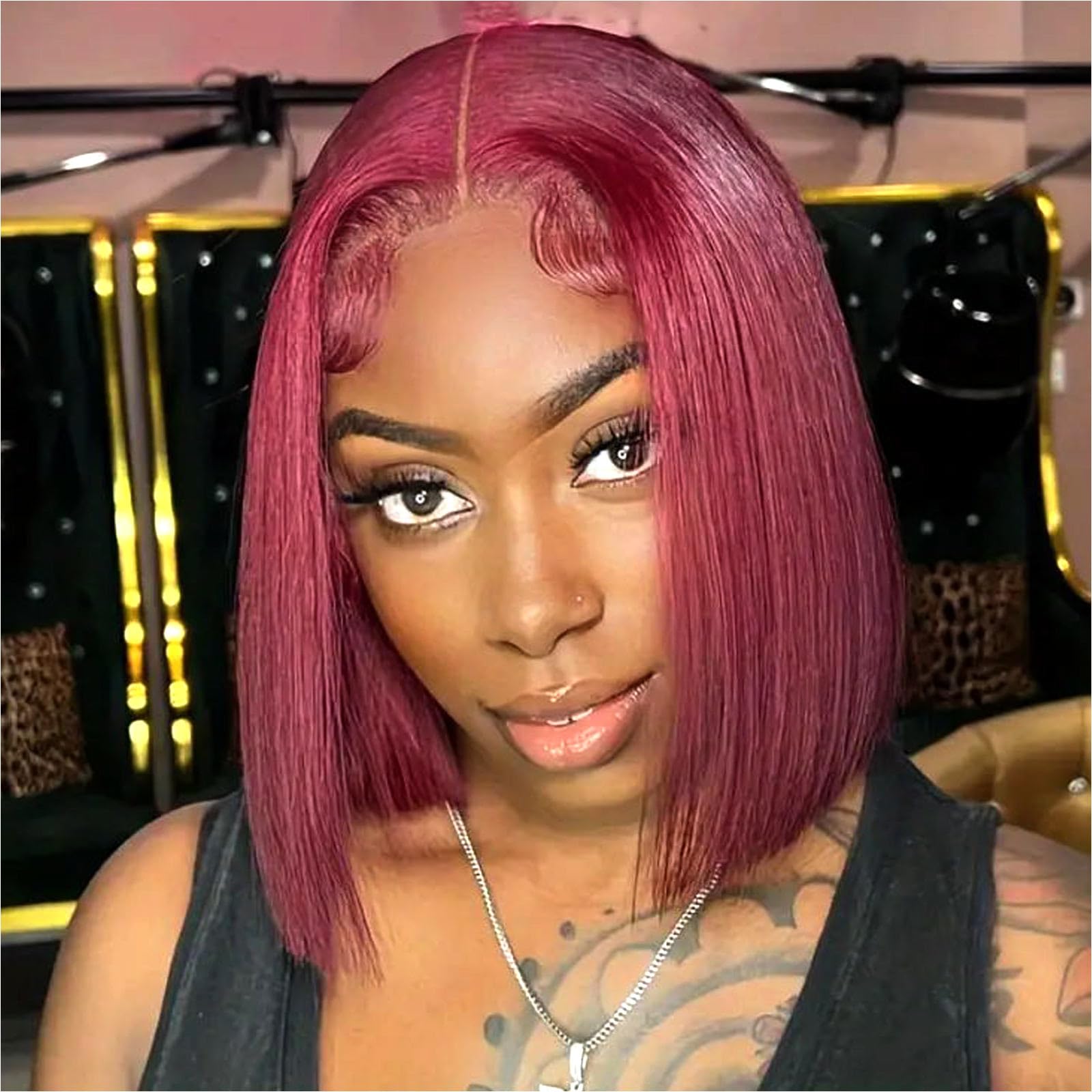 Ailwelia Wear and Go Glueless Bob Wig Human Hair 200% Density 5x5 HD Lace Closure Wigs For Black Women Glueless 5x5 Closure Wigs Human Hair Pre