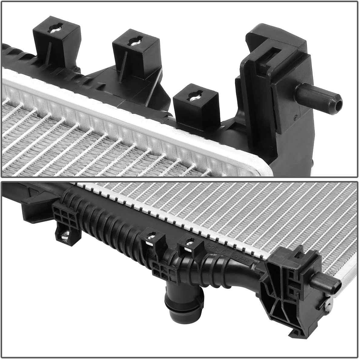 DNA Motoring OEM-RA-13401 13401 Factory Style Aluminum Core Radiator Replacement Compatible with 14-18 Jeep Cherokee AT/MT