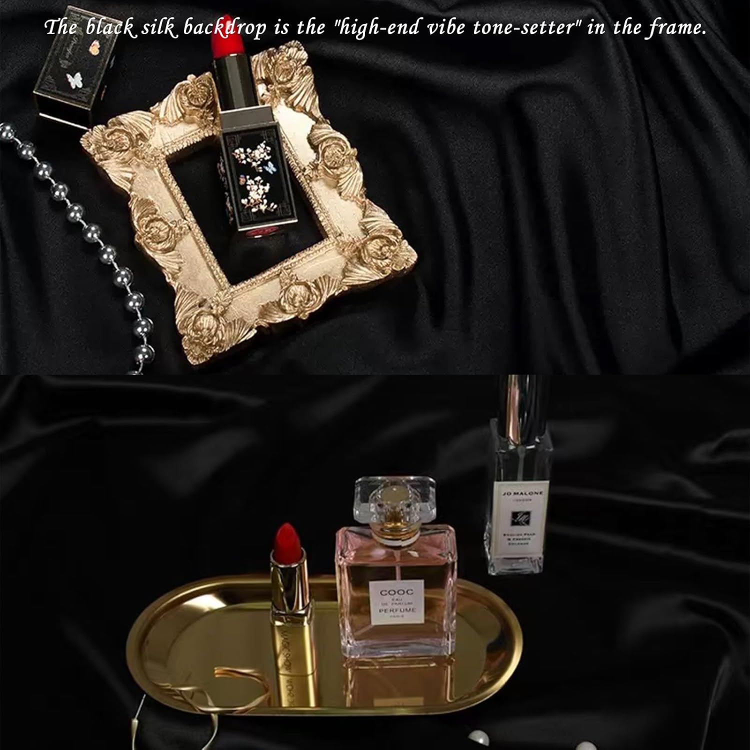 製品写真背景6点、高級シルクテクスチャ写真小道具 フードジュエリー 化粧品メイクアップ写真撮影用
