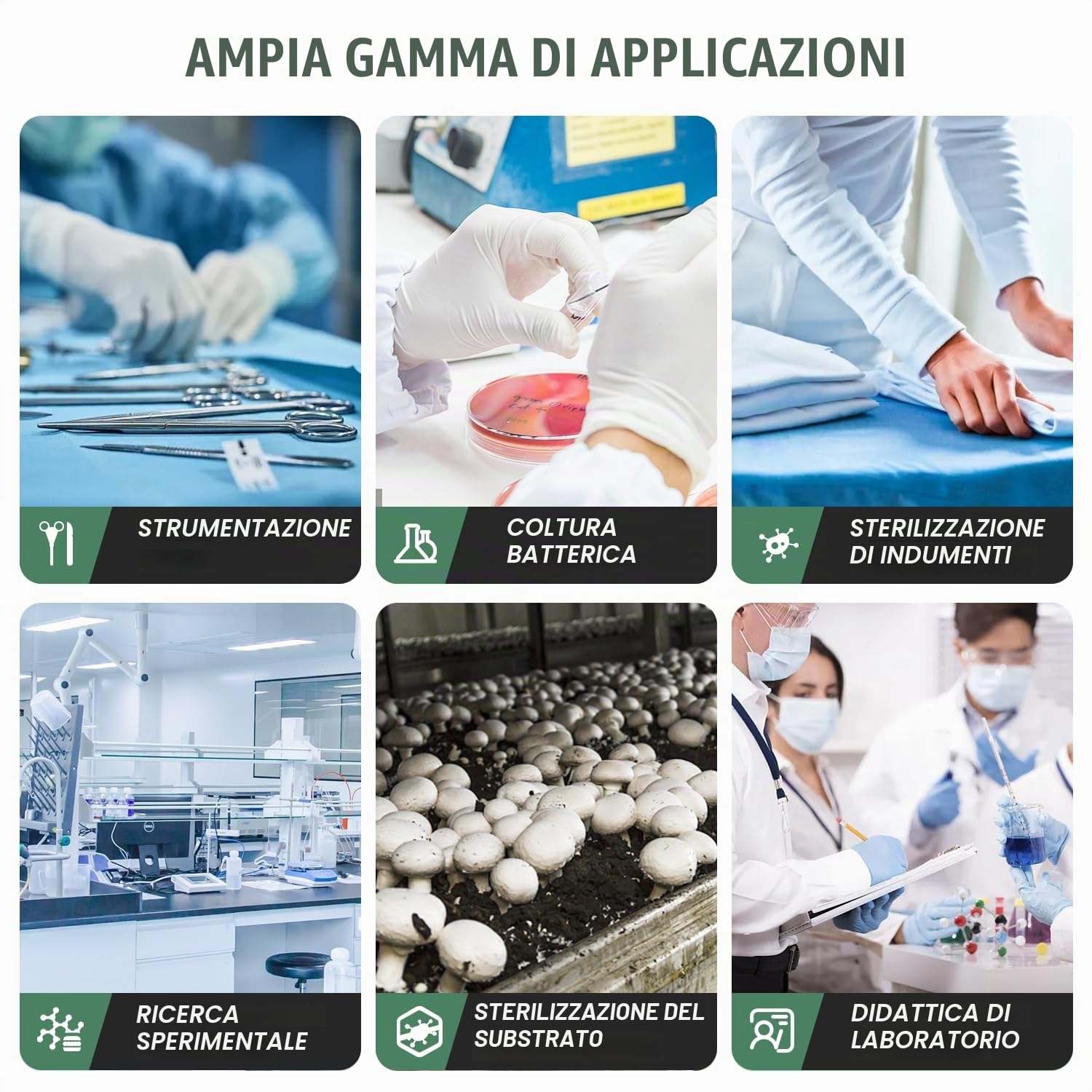 Huanyu 18L Autoclave Sterilizzatore Autoclave a vapore regolabile in temperatura e tempo Autoclavi elettriche da laboratorio Sterilizzatore a vapore ad alta pressione