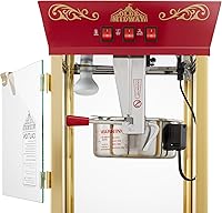 Vista 4 de Olde Midway - máquina de hacer palomitas estilo cine con hervidor de 8 onzas - rojo, popper de estilo vintage para encimera