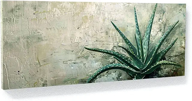 Aloe Vera Voide Kunstdruck auf Leinwand, 30x12 cm Heimdekoration