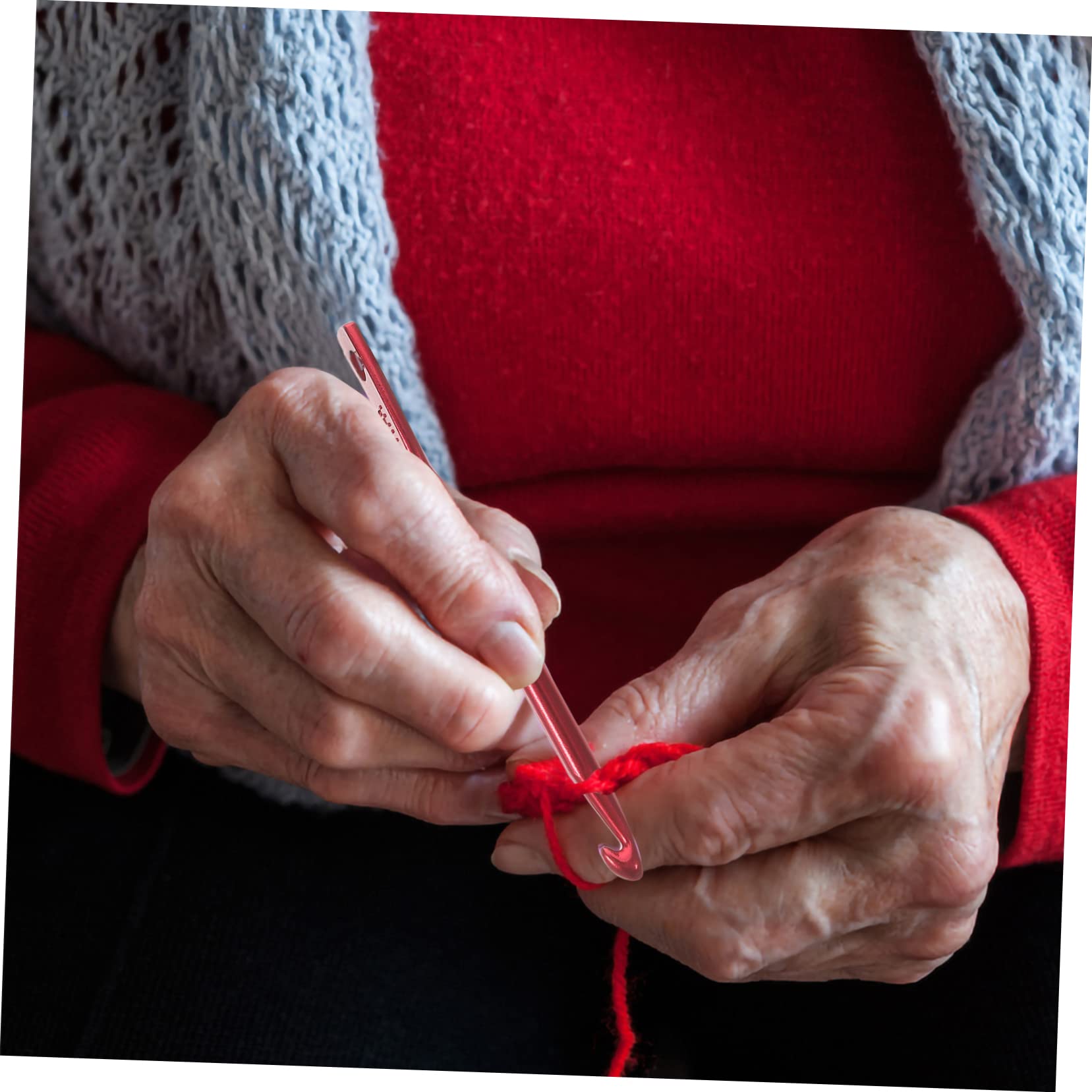 JEWEDECO 20pezzi Ganci Per Uncinetto Strumenti Ergonomici Per Lavorare Maglia Per Sciarpe Cappelli e Maglioni Fai Te