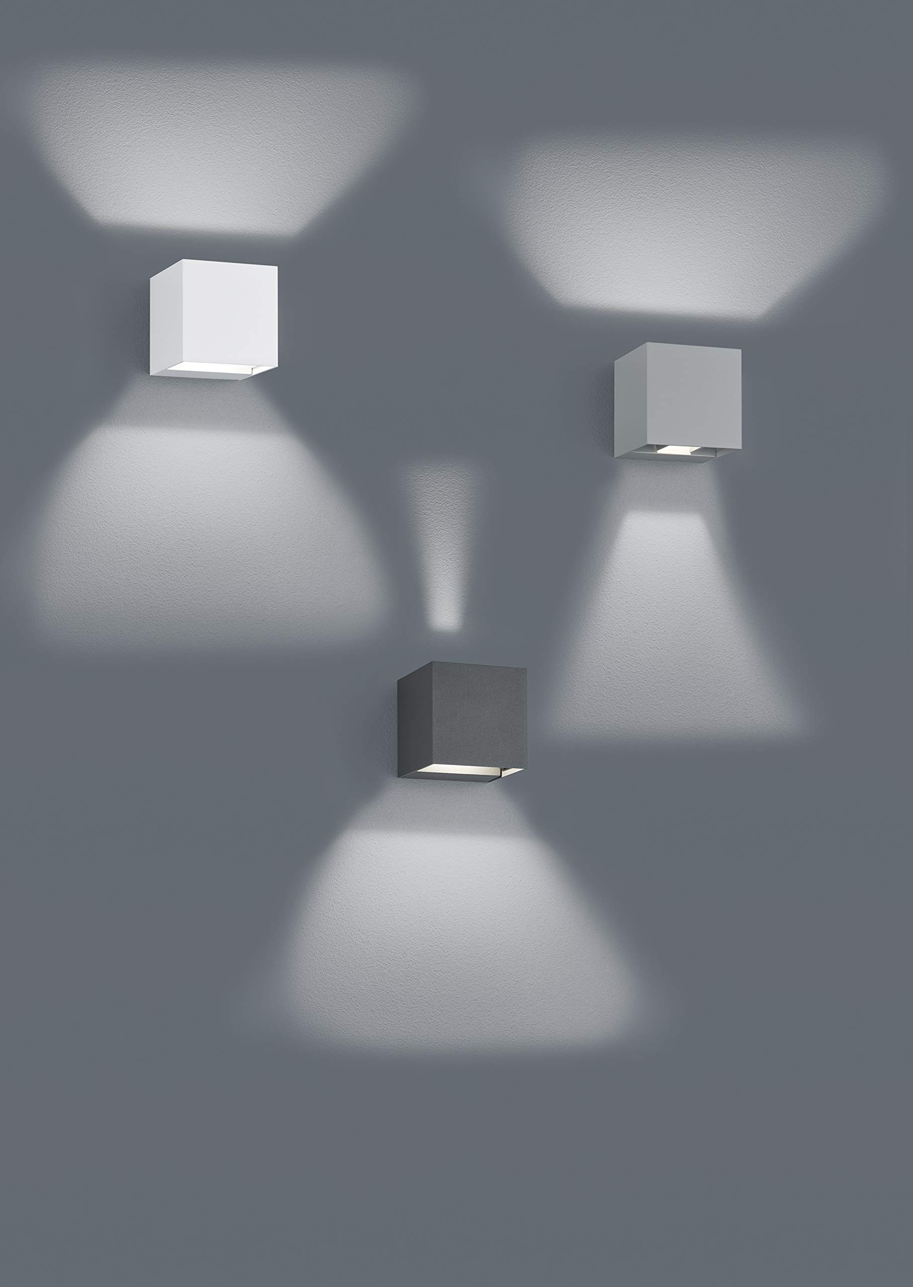 Trio Leuchten Adaja 226860242 LED Außen Wandleuchte, Aluminium, 2 x 3 Watt, Anthrazit
