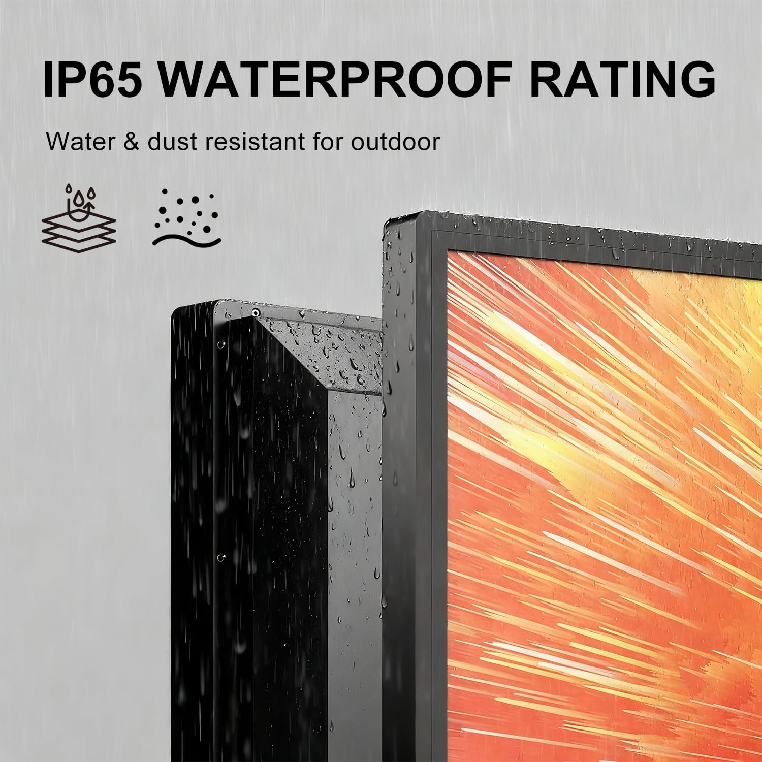 55-in Outdoor TV, 4K Ultra HD Sunlight Display | IP65 Waterproof & Dustproof | for Dolby Surround Sound | Includes Voice Magic Cursor Remote, Designed for Patios & Terraces