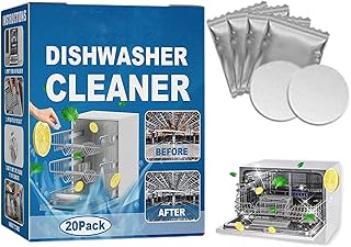 Dishwasher Tablets, Dish Washer Clean Pods, Dishwasher Cleaning Tablets Dishwasher Tablets Cleaner and Deodorizer, Formulated to Clean Inside All Machine (20 Pack)