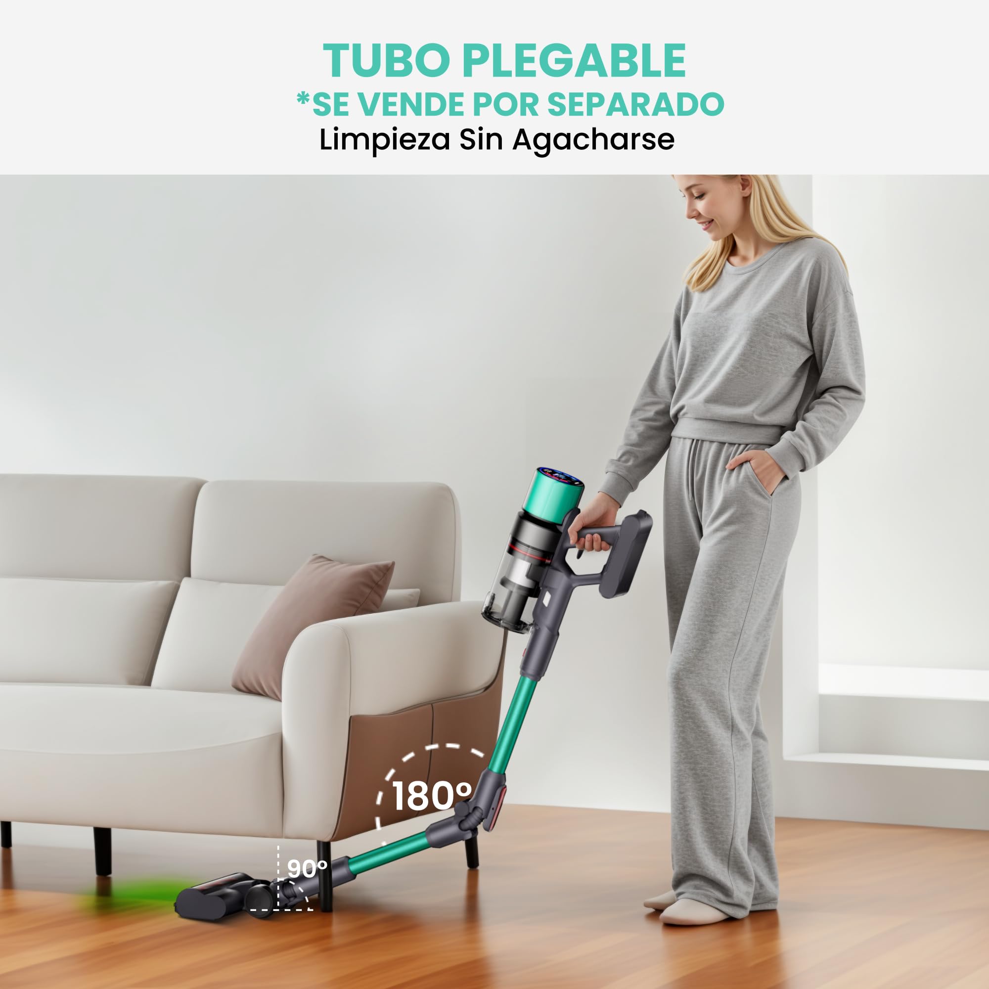 V5 Aspiradora Sin Cable Autoportante, 55 kPa, 600 W, 80 Min | Aspirador Escoba Con Modo AUTO, Filtro HEPA Y Sistema Antienredos Para Suelos, Alfombras Y Pelo De Mascotas