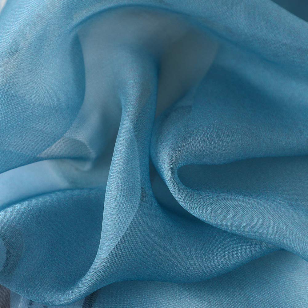 STORY OF SHANGHAI Sciarpa di 100% Seta da Donna Foulard Chiffon con Fantasie Orientale Semi-Trasparente