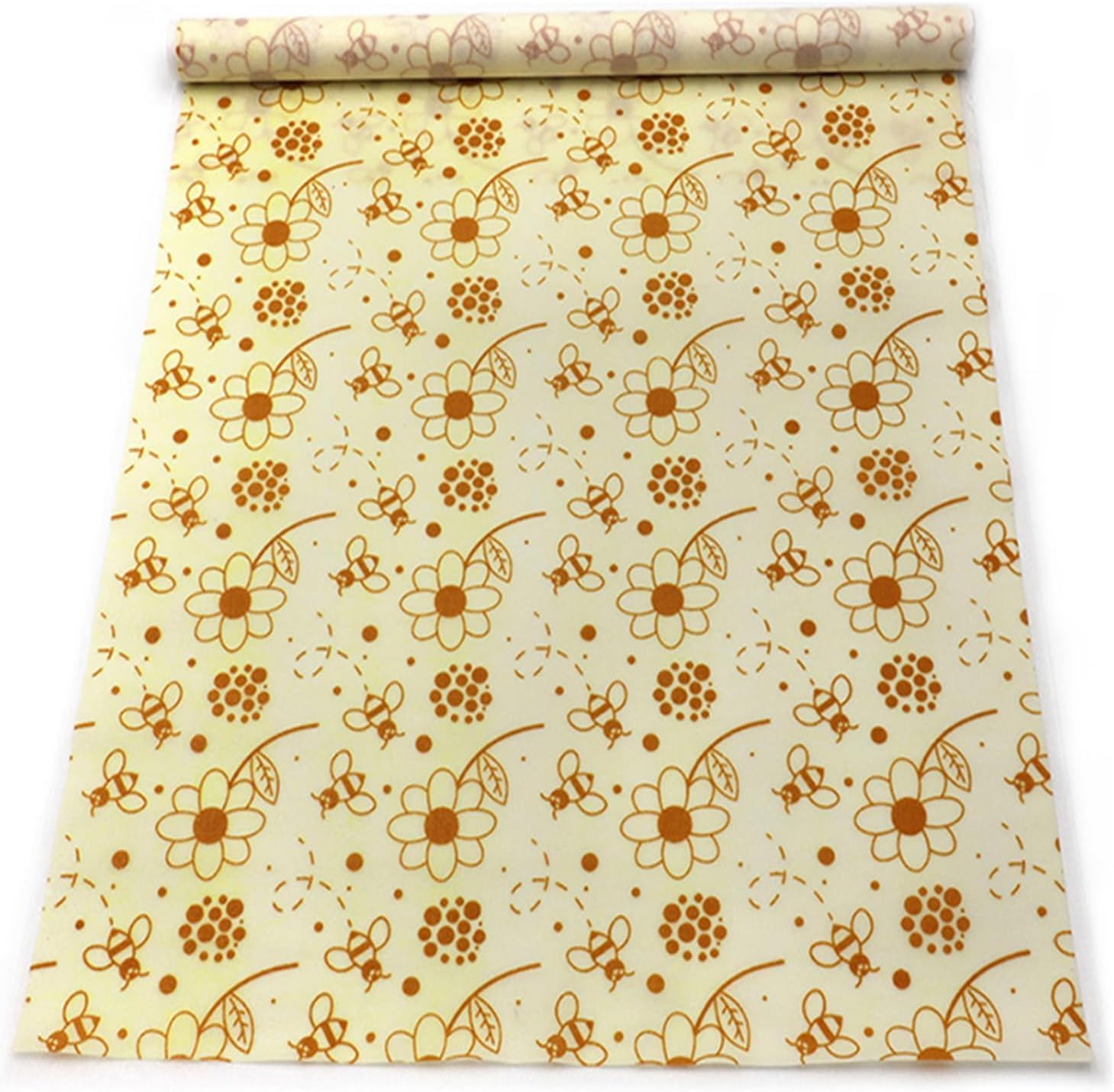 Reusable Beeswax Wrap Roll - 33x100cm Cuttable Organic Beeswax Food Wrap, Plastic-Free, Eco-Friendly Sustainable Food Storage Wrap for Bread, Sandwich, Fruits and Snacks