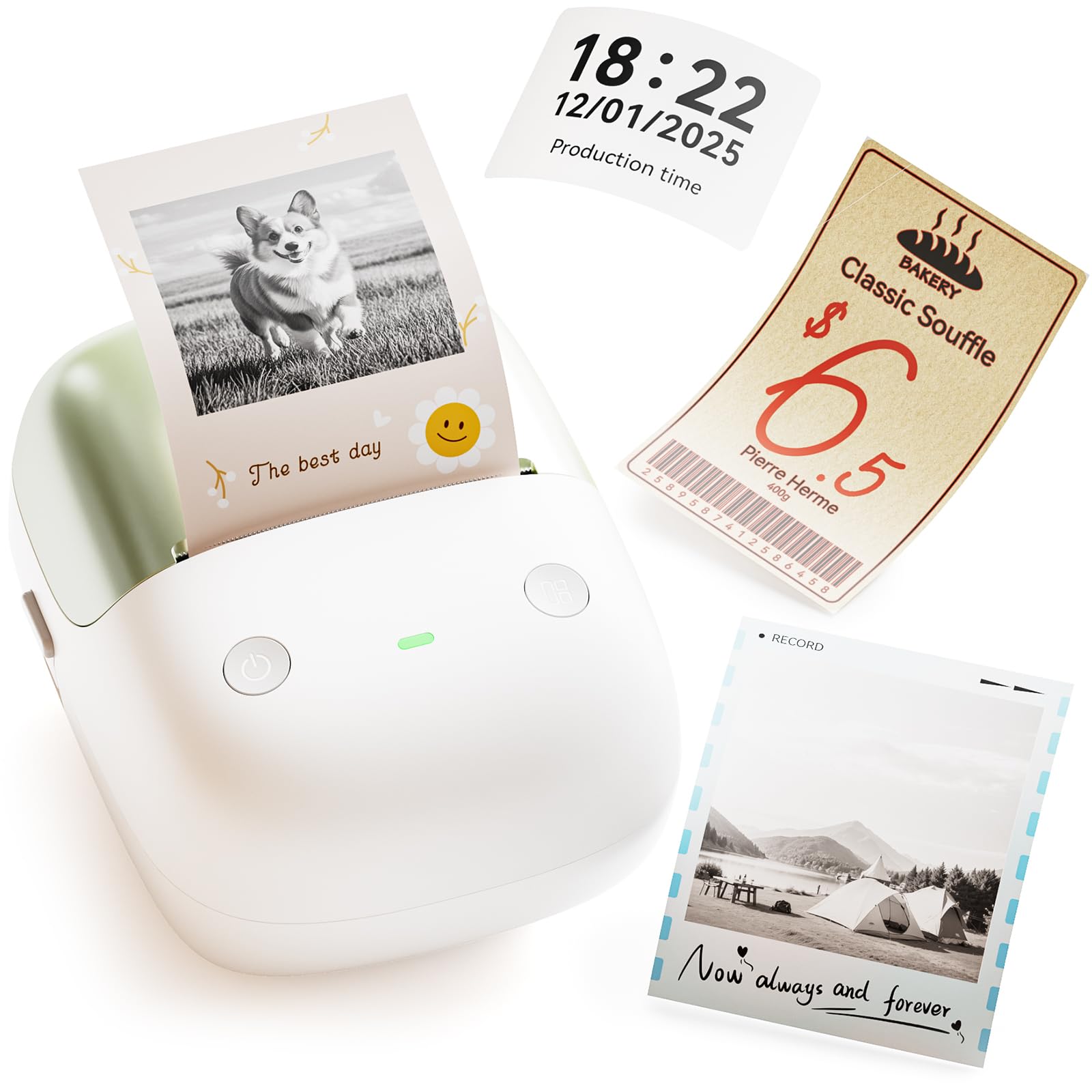 NIIMBOT B2 Pro Portable Label Maker with One-Button Instant Time Printing, 300 DPI Handheld Thermal Printer for Office, School, Home Organization