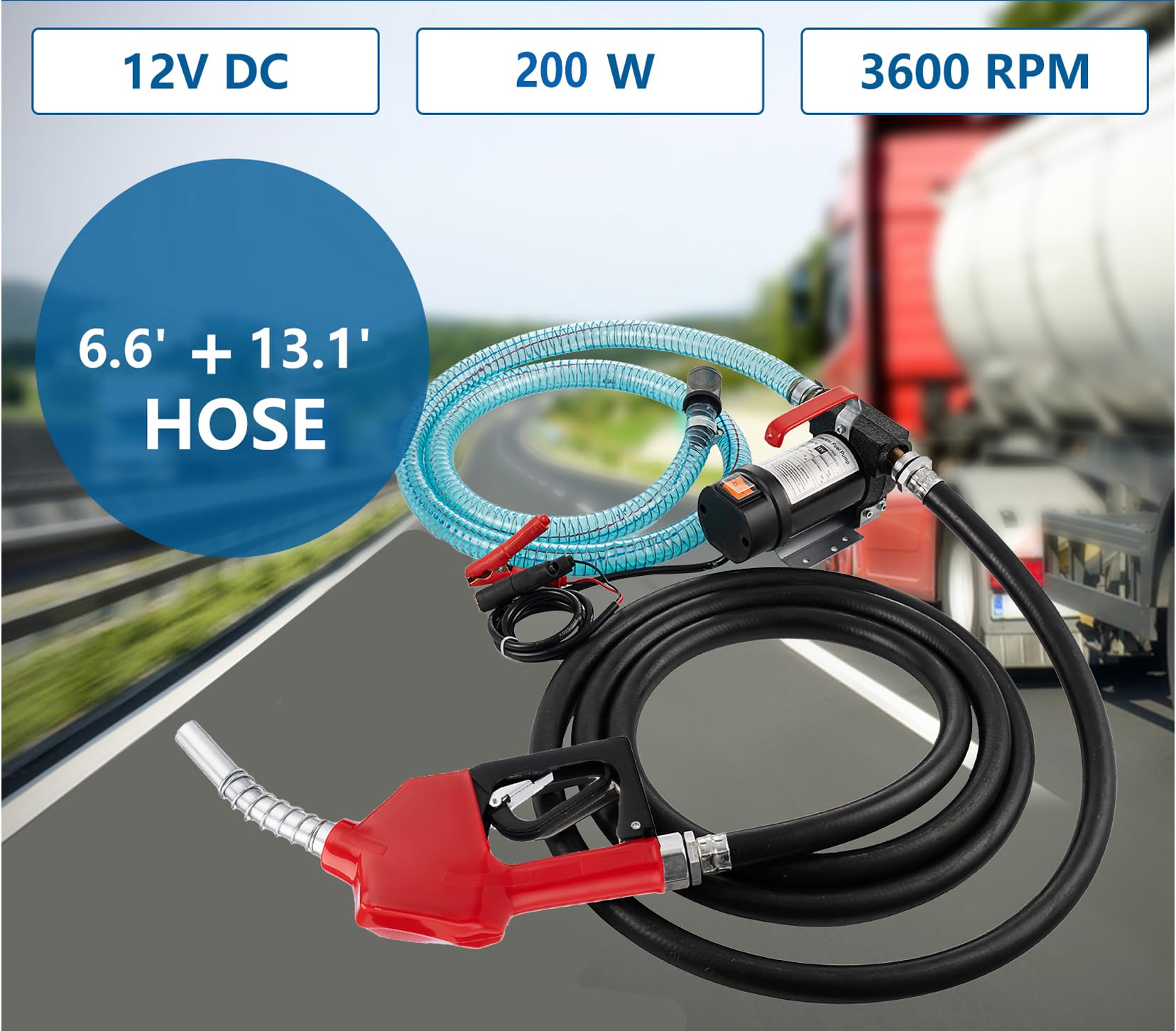 45L Per Minute Oil Pump AIGMISON 12V 260W Diesel Transfer Pump - Foto 12