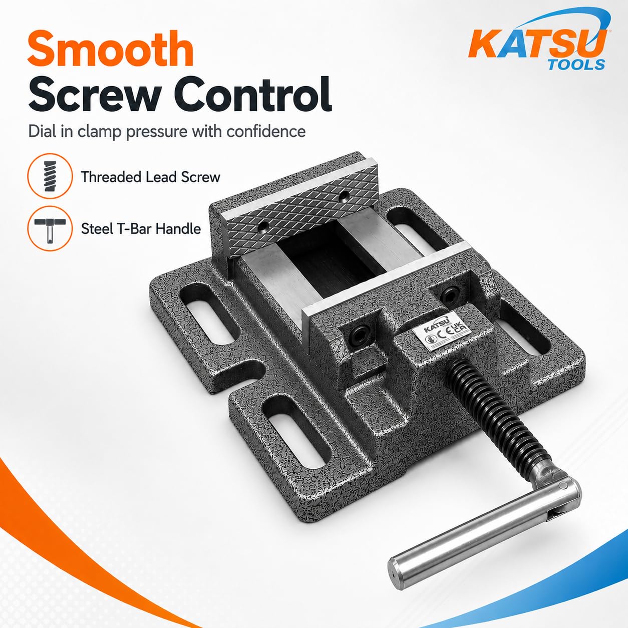 KATSU Tornillo de Banco para Taladro de Columna 3" 75mm Tipo Americano de Calidad Profesional para Taladro de Prensa de Fresadora 40227330