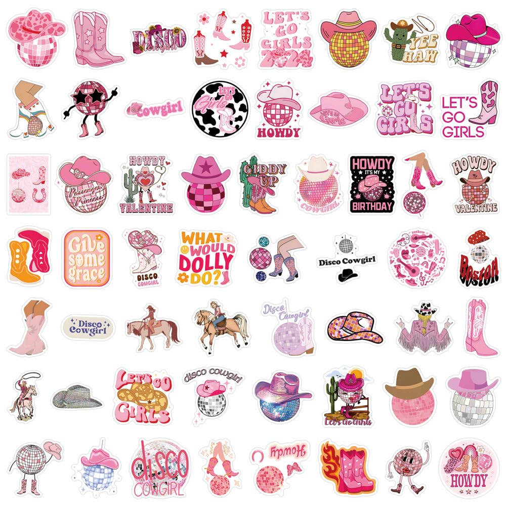 Disco Cowgirl Stickers for Kids Teens Adults Boys Girls Gift Pack - Image 4
