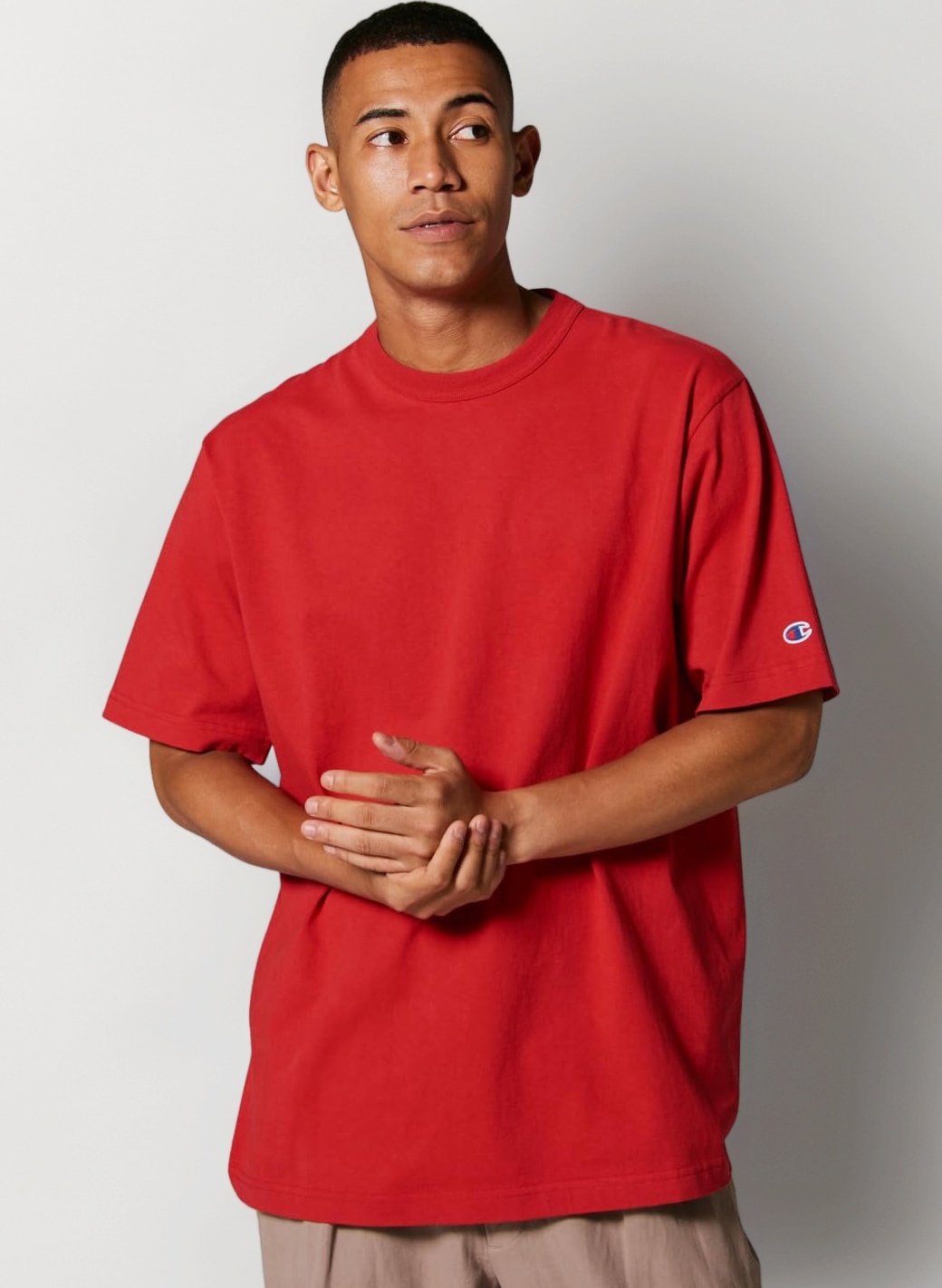 Amazon | [チャンピオン] Tシャツ 半袖 丸首 T1011 ショートスリーブT
