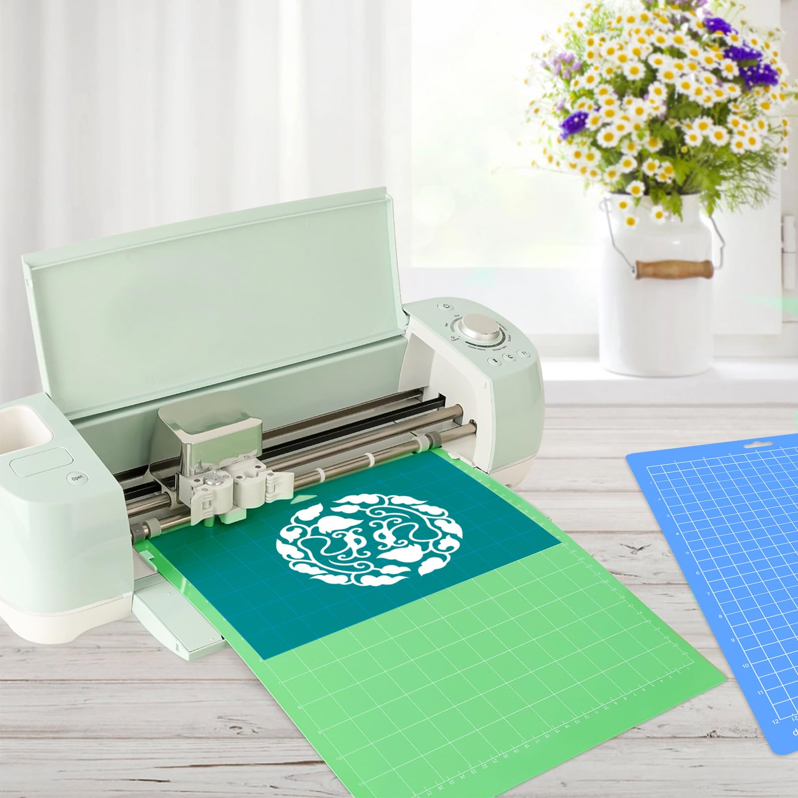 6 alfombrillas para Cricut Explore Air 2/Air/One/Maker 3/Maker con 3 alfombrillas adhesivas de 12 x 24 pulgadas, 3 alfombrillas y cuchillas de críquet de 12 x 12 pulgadas, agarre estándar, agarre