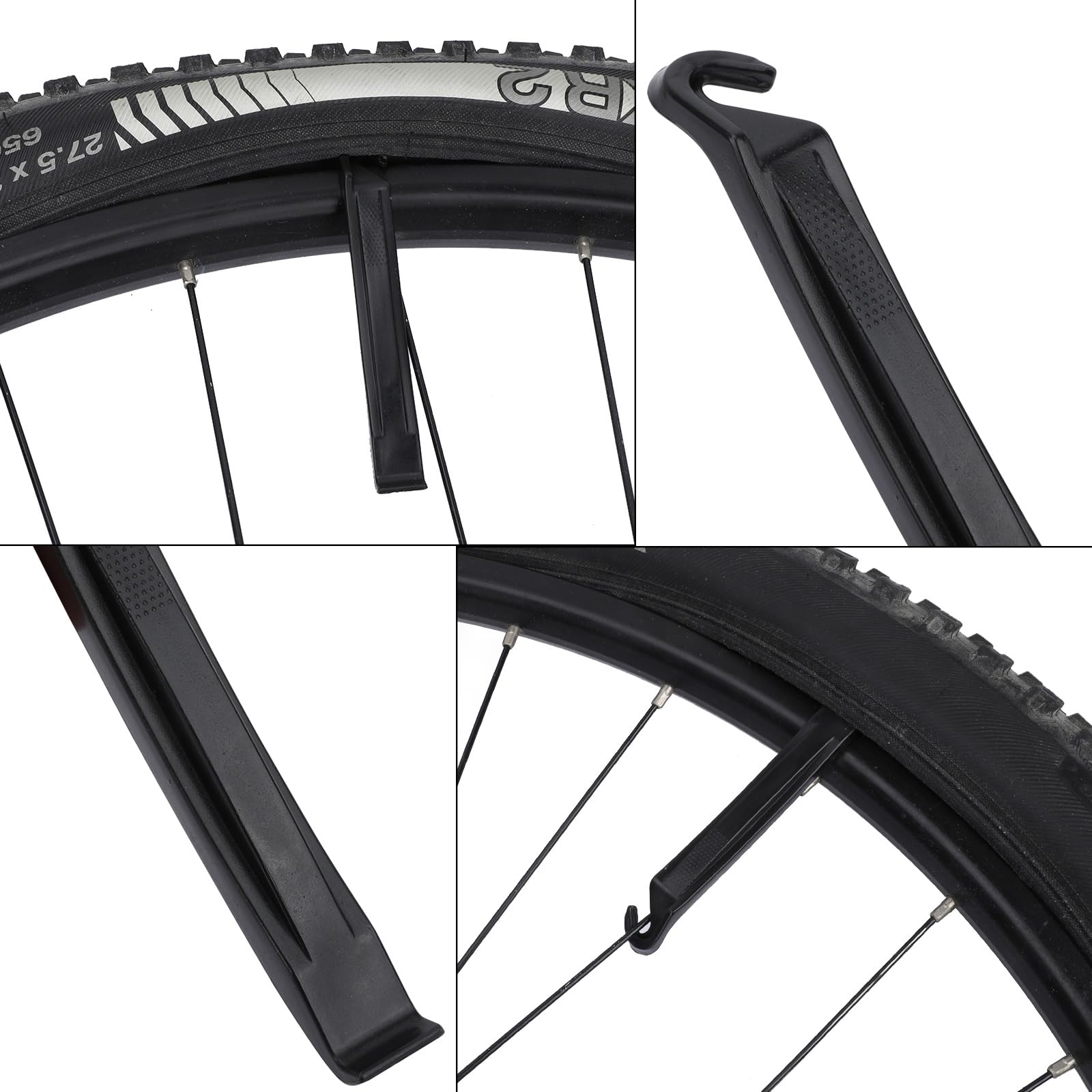 Kit Réparation Pneu Vélo Oumers – 12 Patchs, 2 Démonte-pneus, Râpe Métal, Valise 130g