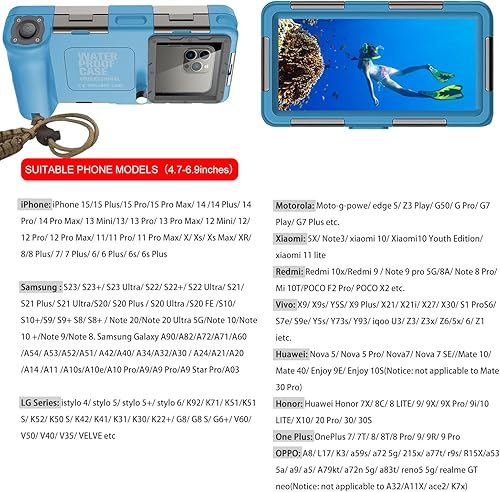 Miniatura 5 de Diving Phone Case,Underwater Snorkeling Housing,Professional Waterproof,for iPhone 1514131211XRXSX Plus Samsung Galaxy S24S23S22S21Ultra Photography