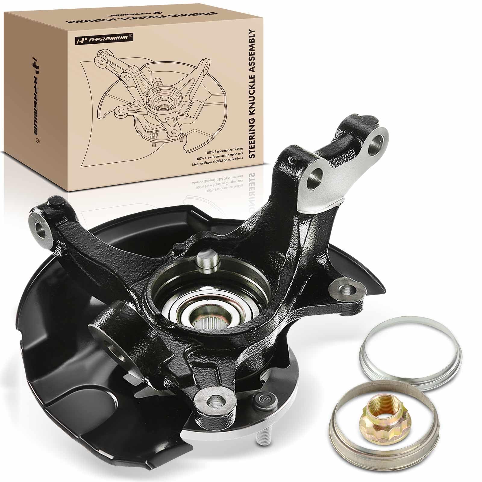 Front Left Driver Side Steering Knuckle Kit - With Loaded Knuckle, Hub, Bearing, Axle Nut, And Dust Shield - Built In USA - Compatible With 2004 - 2006 Toyota Camry 2.4L 4-Cylinder 2005 - Foto 7