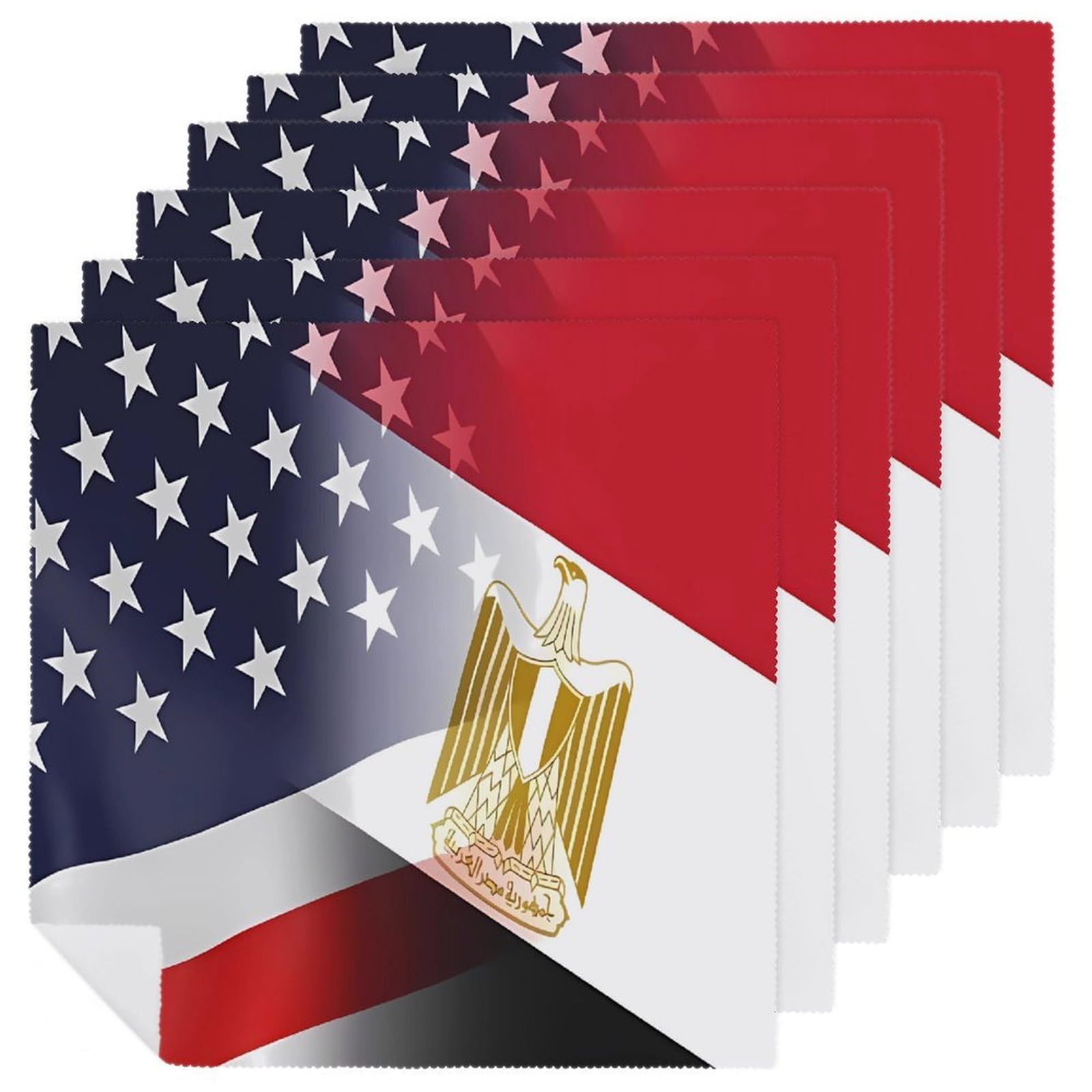 Servilletas de tela decorativas para Navidad y Acción de Gracias, diseño Egipto y Estados Unidos