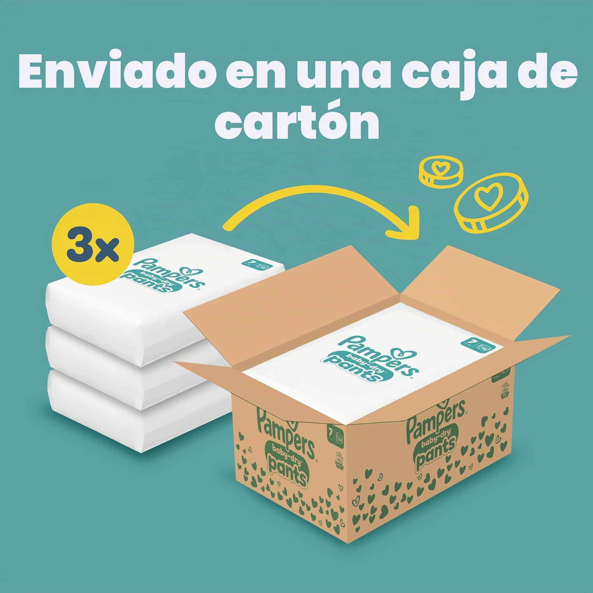 Pampers Baby-Dry Pants - Pañales (7 x 126 unidades, 1 mes)